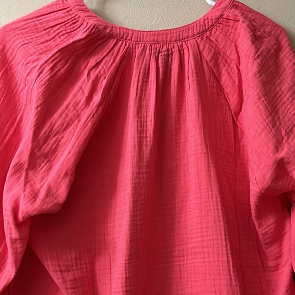 Nicole Miller Coral Top 100% Cotton Size M - Picture 2 of 7
